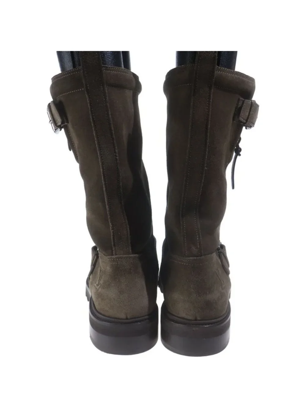 Louis Vuitton LV Logo Suede Leather Engineer Boots Brown